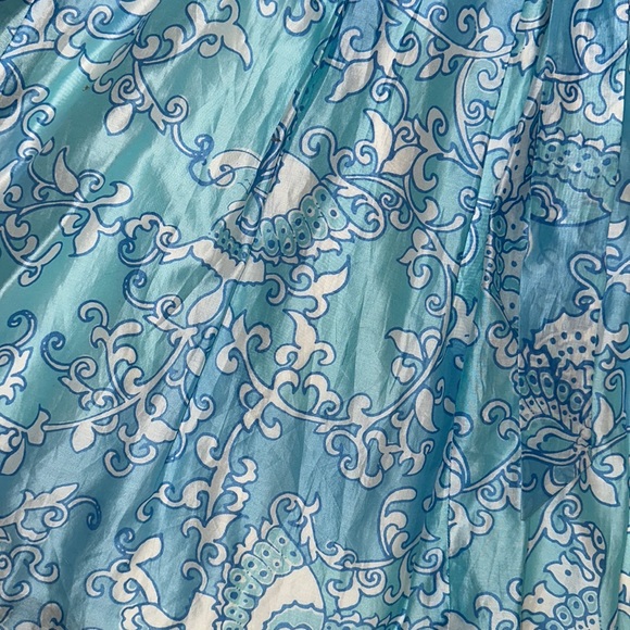 Lilly Pulitzer Strapless Dress in Blue and White - Picture 3 of 8